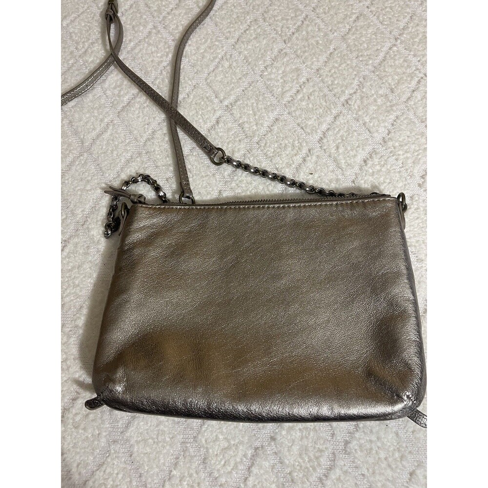 The Sak Crossbody Purse. Metallic Copper Color. 2 Front Zippers. Top Zip - Picture 3 of 14